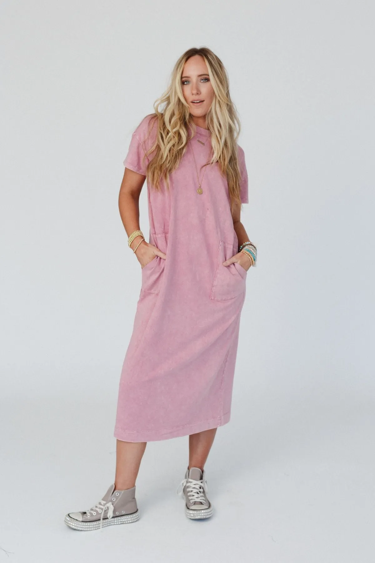 Long Weekend Maxi Tee Dress - Mauve