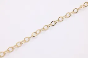 Luna Rolo Chain 5mm Chain, 14K Gold Overlay Plated, Wholesale Jewelry Chain