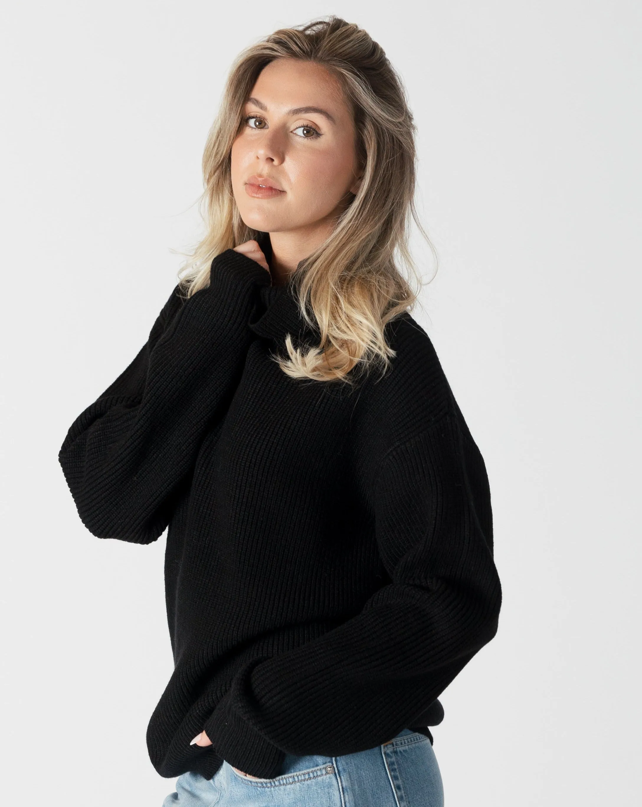 Lyla and Luxe Chadwick Relaxed Mockneck Sweater