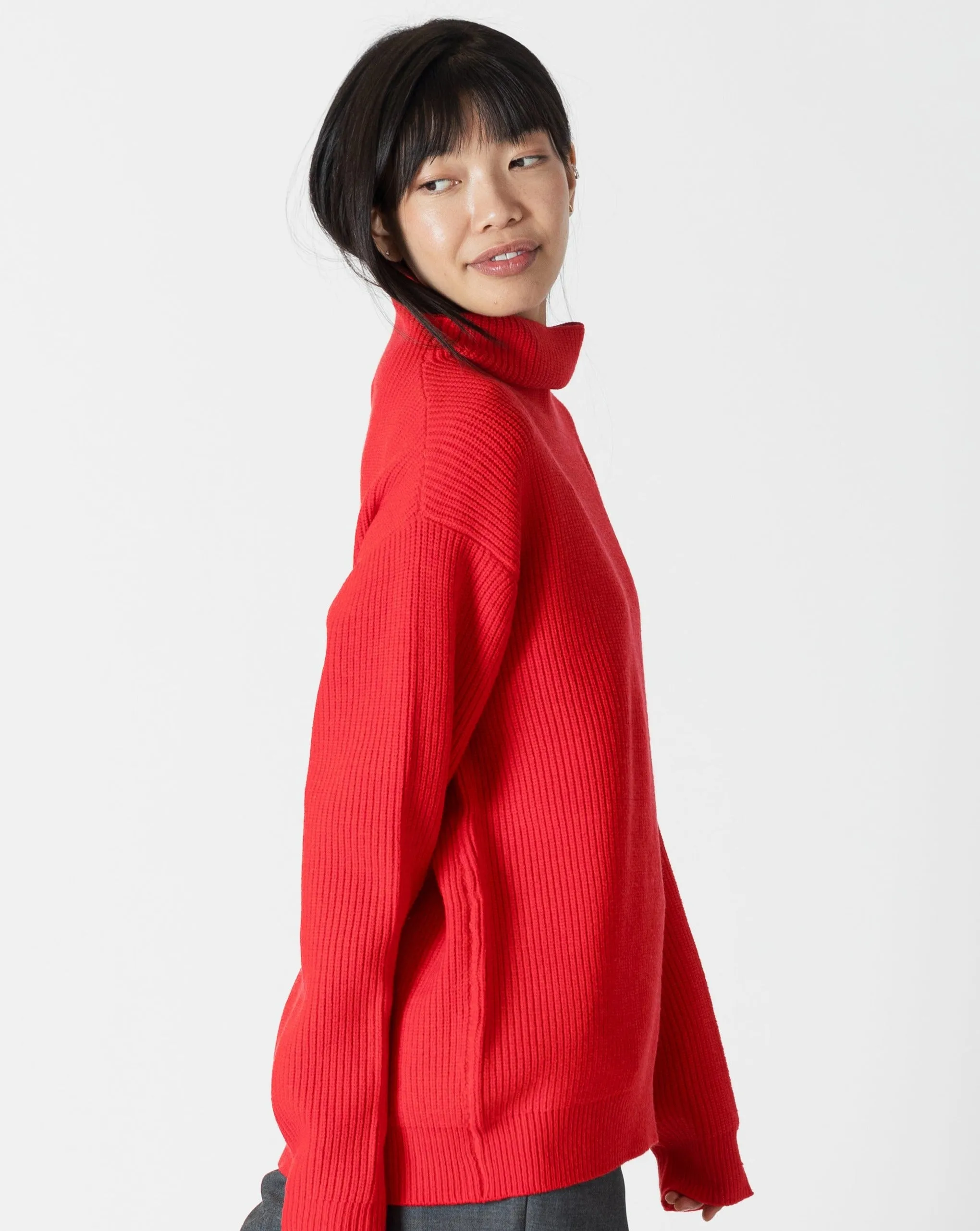 Lyla and Luxe Chadwick Relaxed Mockneck Sweater