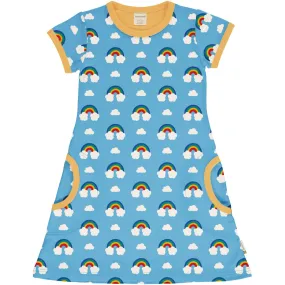 Maxomorra Rainbow Organic Cotton Short Sleeved Dress