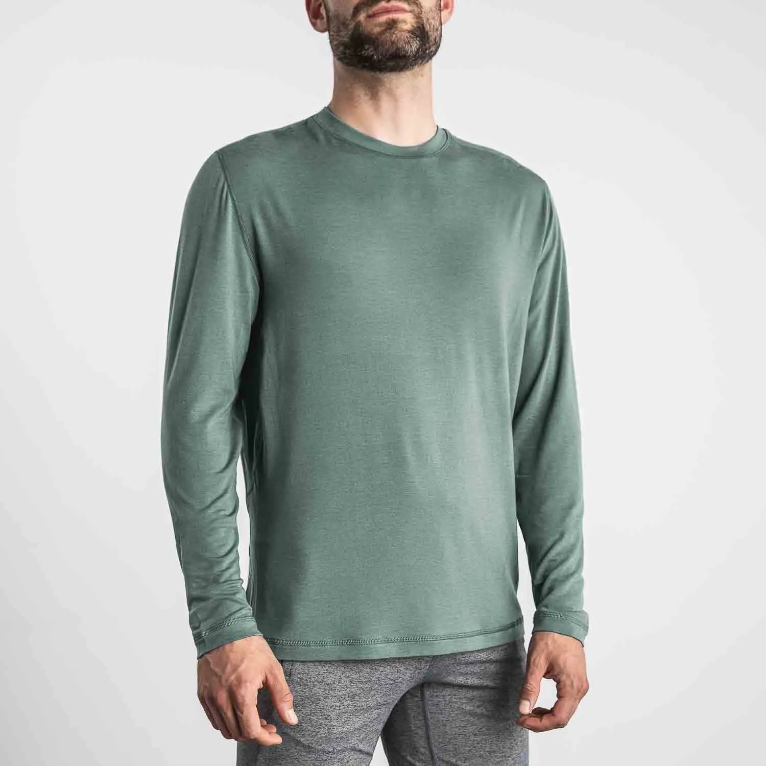 Men's Blended Merino Wool Long Sleeve Tee