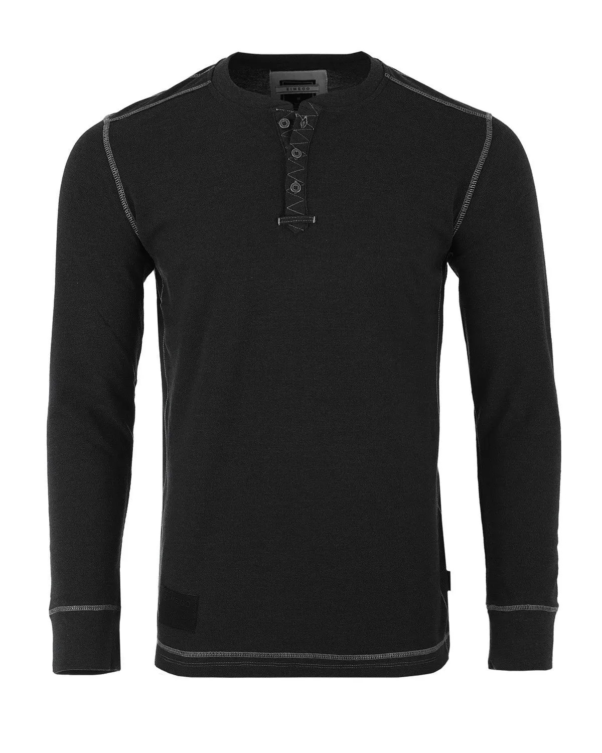 Men's Casual Long Sleeve Lightweight Thermal Henley Essential Shirt