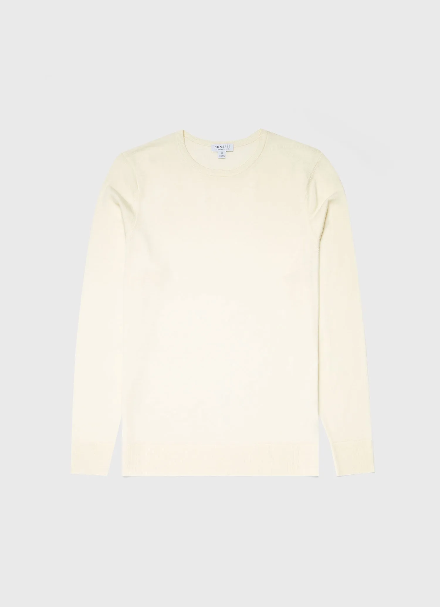 Men's Extra-Fine Merino Crew Neck in Archive White