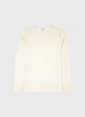 Men's Extra-Fine Merino Crew Neck in Archive White