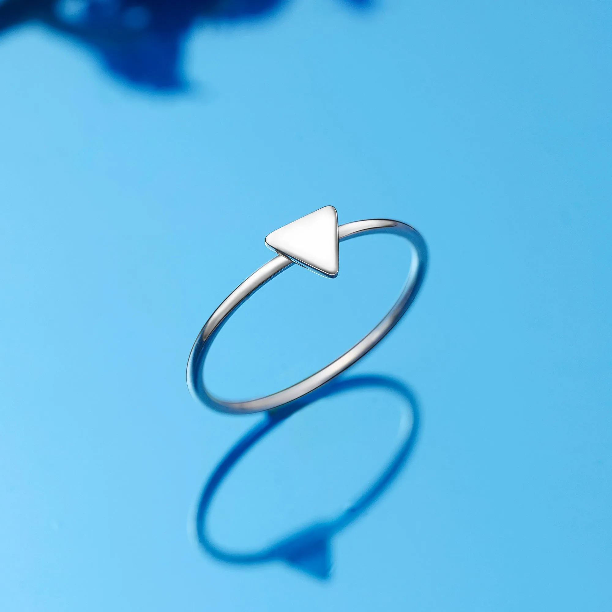 Minimal Triangle Ring Sterling Silver