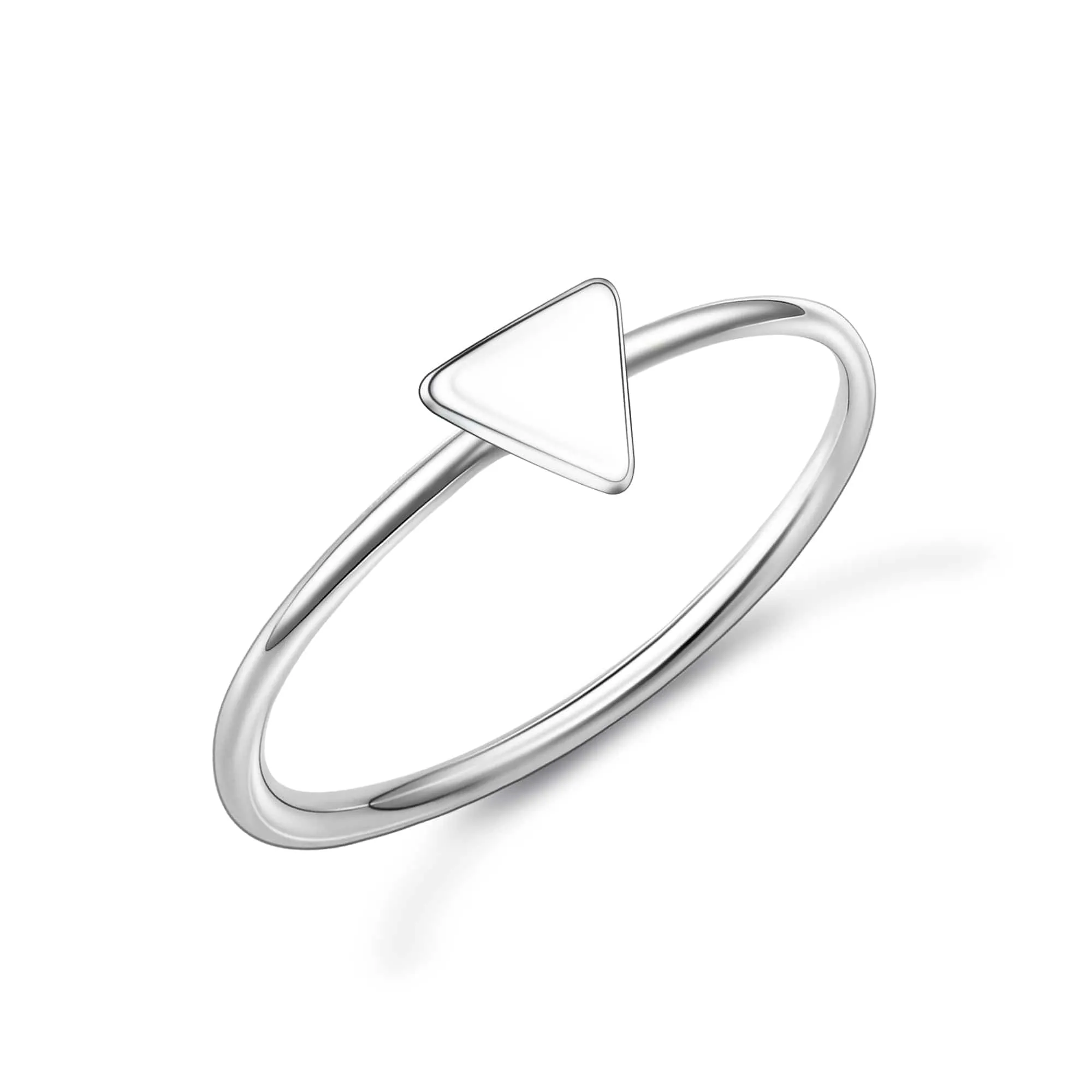 Minimal Triangle Ring Sterling Silver