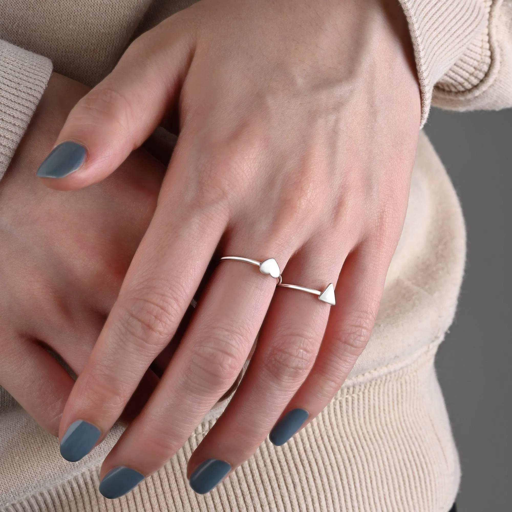 Minimal Triangle Ring Sterling Silver