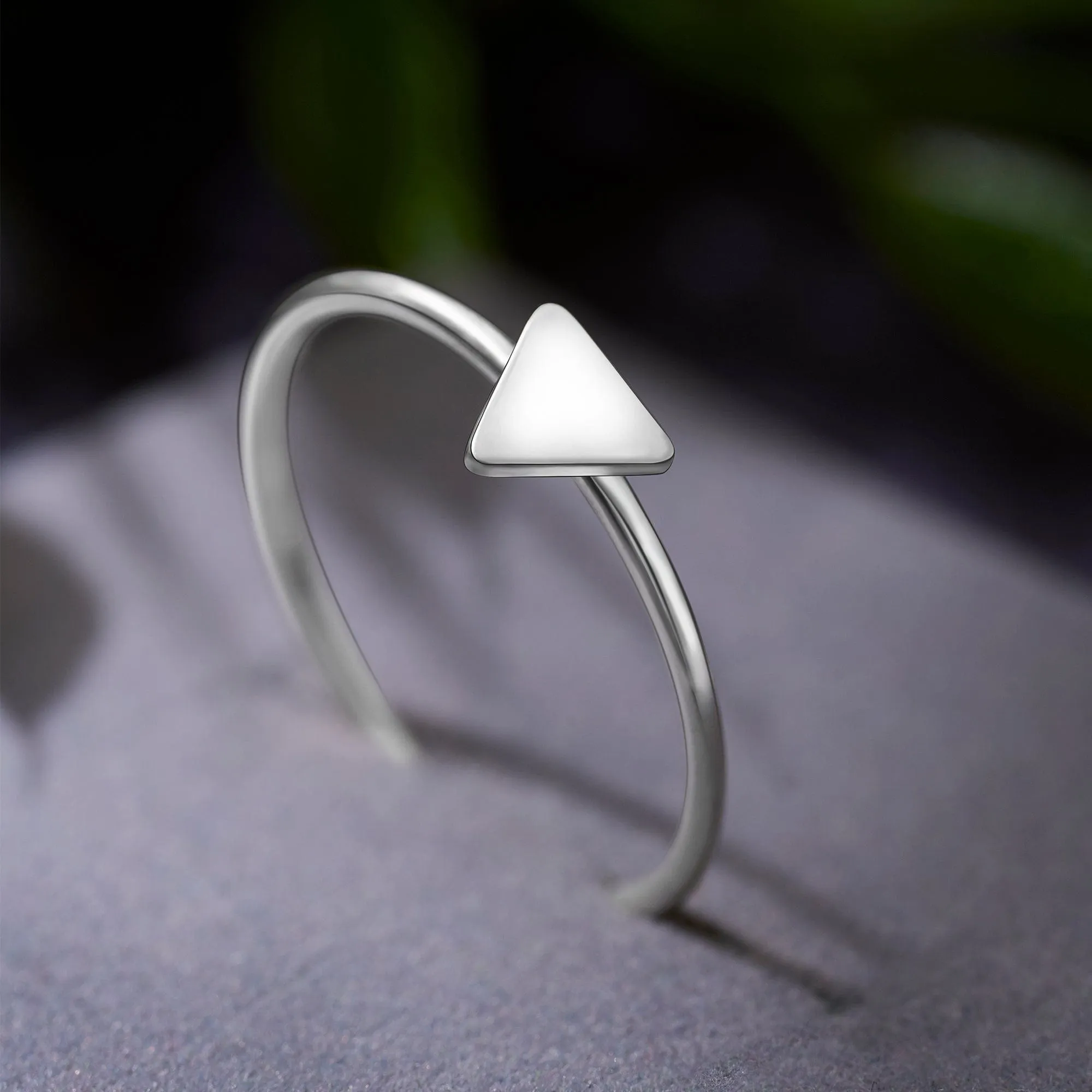 Minimal Triangle Ring Sterling Silver