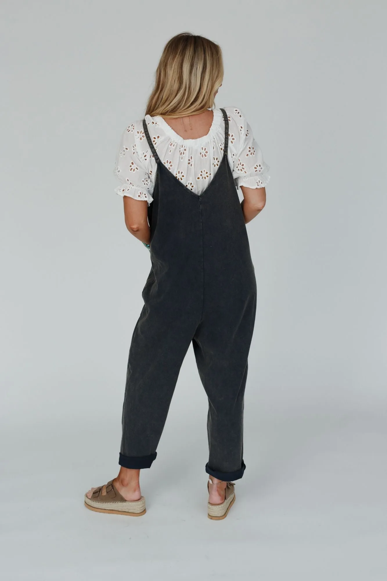 Mitzy V Neck Jumpsuit - Ash