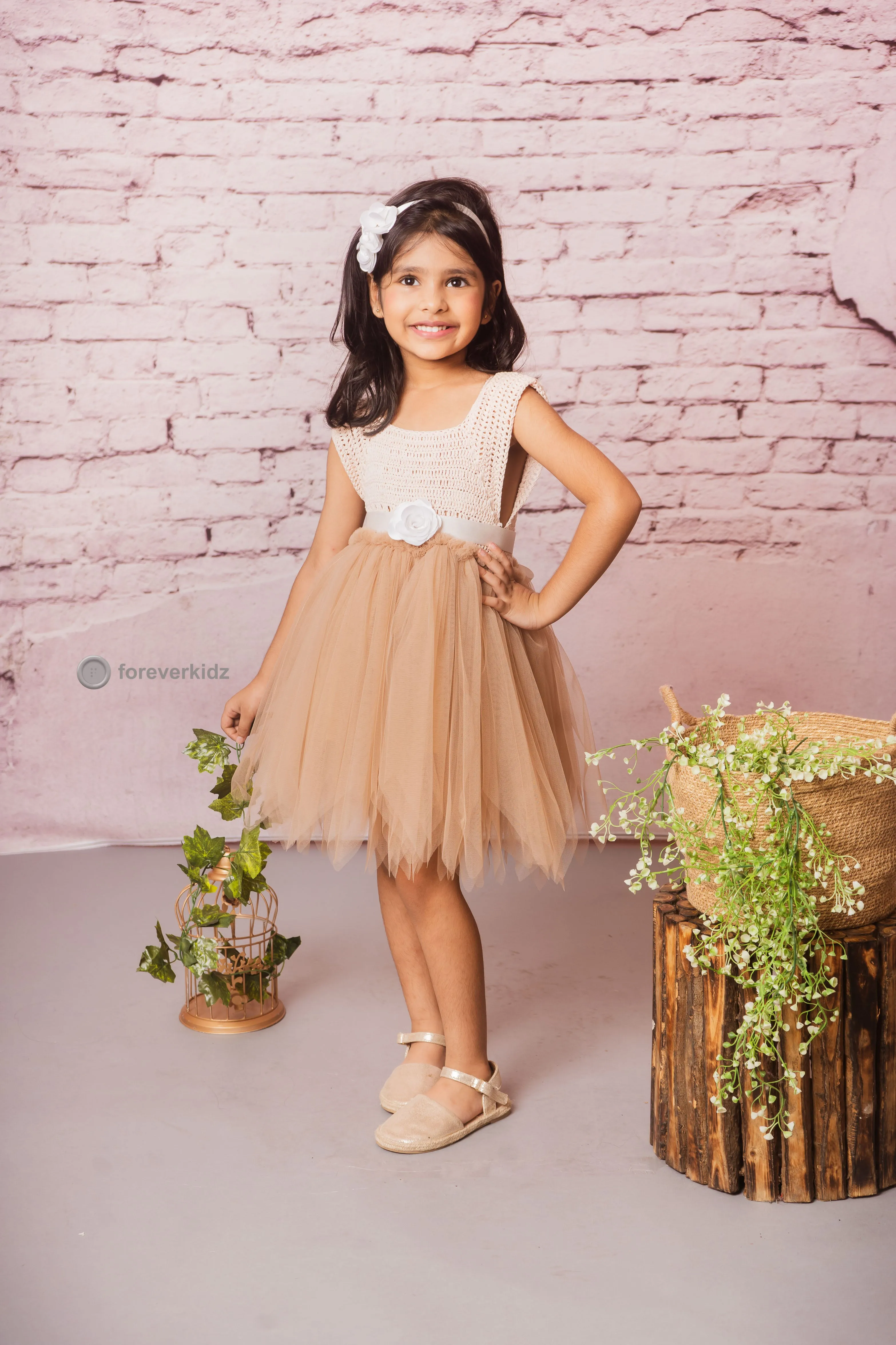 Mocha Crochet Tutu Dress