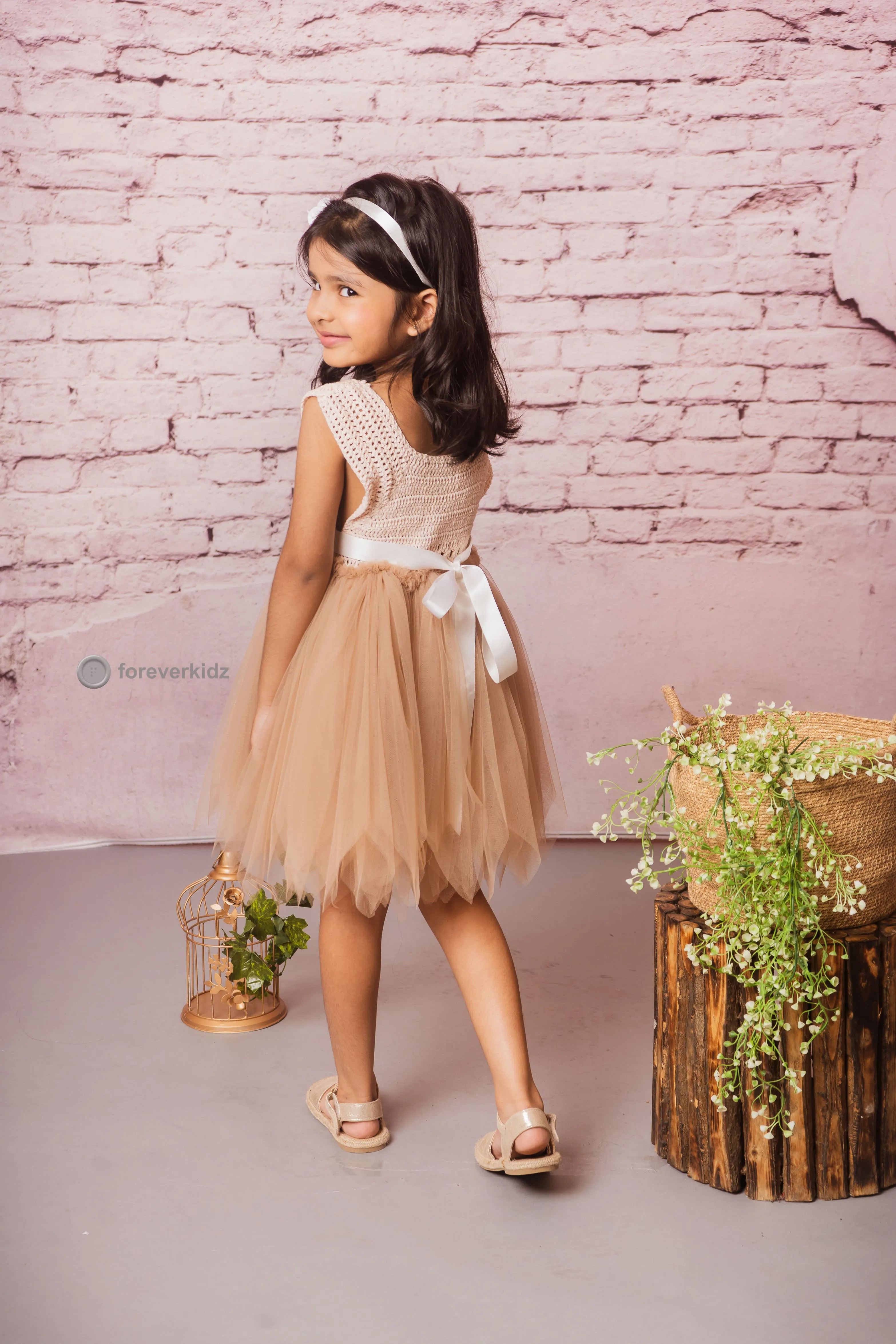 Mocha Crochet Tutu Dress