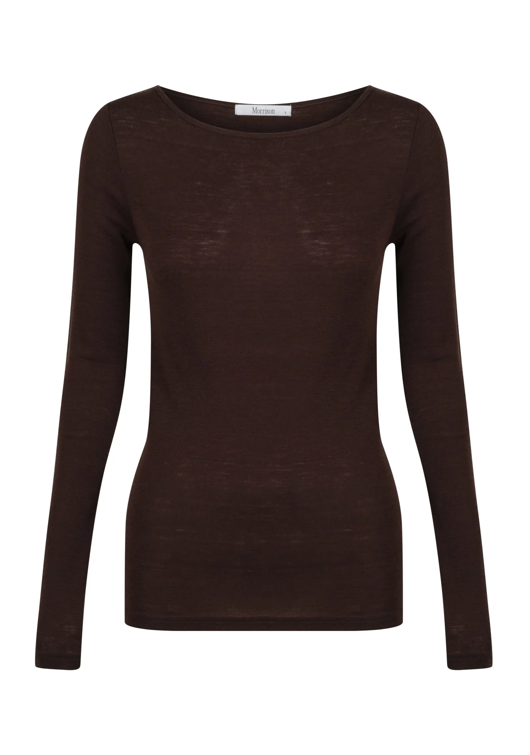 Morri Merino Round Neck_Chocolate