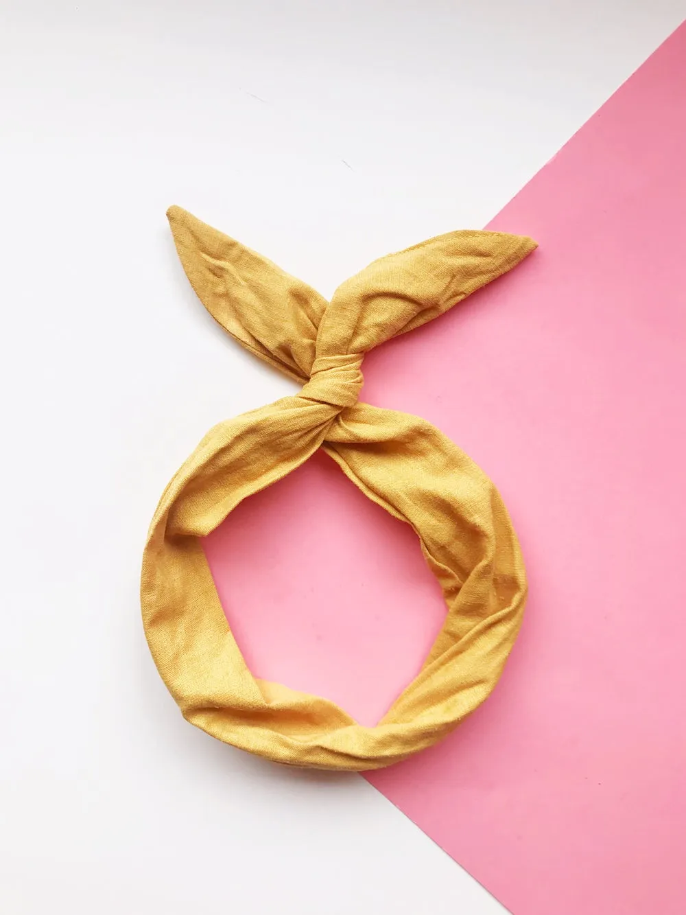 {MUSTARD LINEN} Headband With A Twist