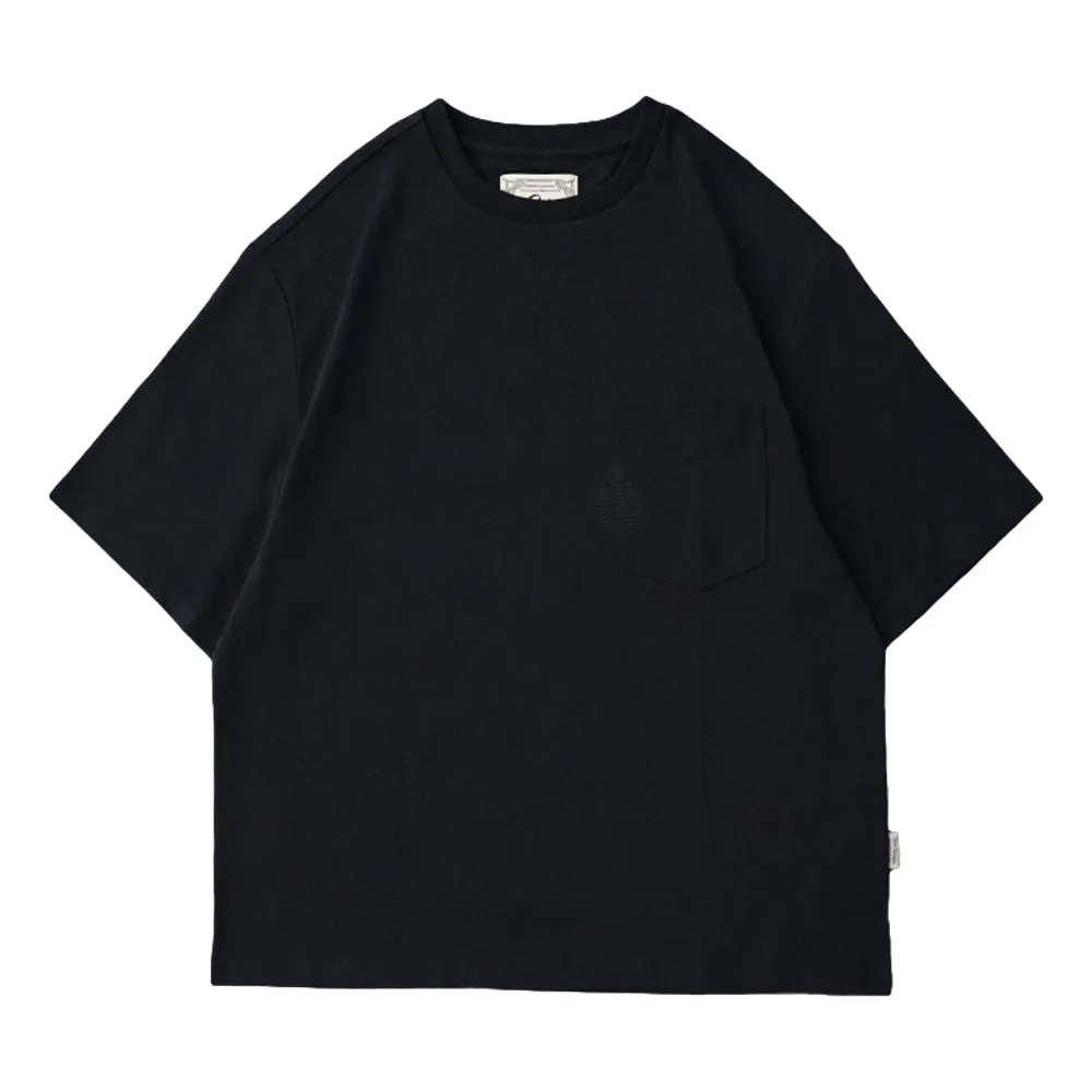 OPEN DIALOGUE EMBROIDERY POCKET T-SHIRT-BLACK