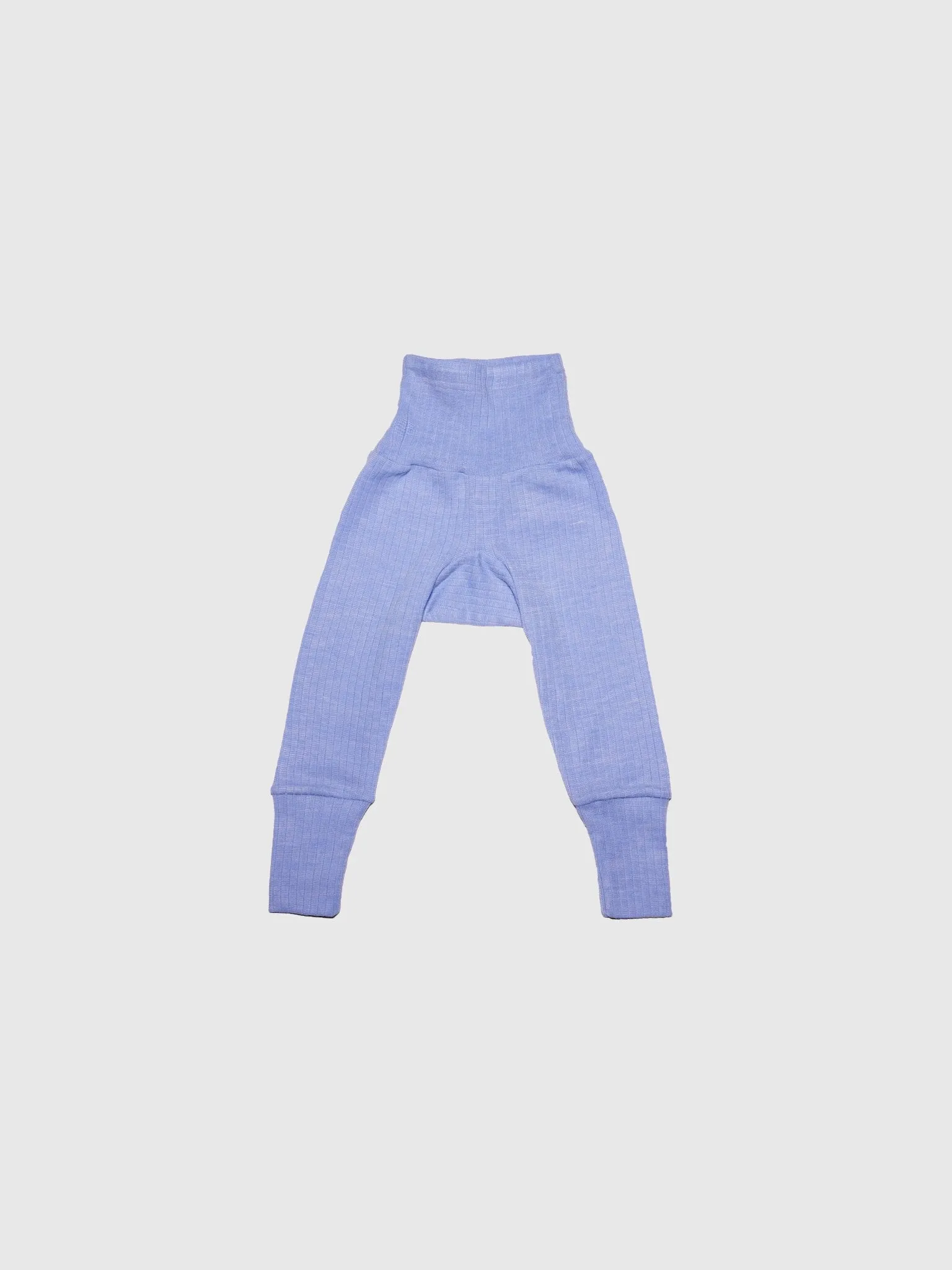 organic cotton, merino wool and silk pants in blue - baby/toddler