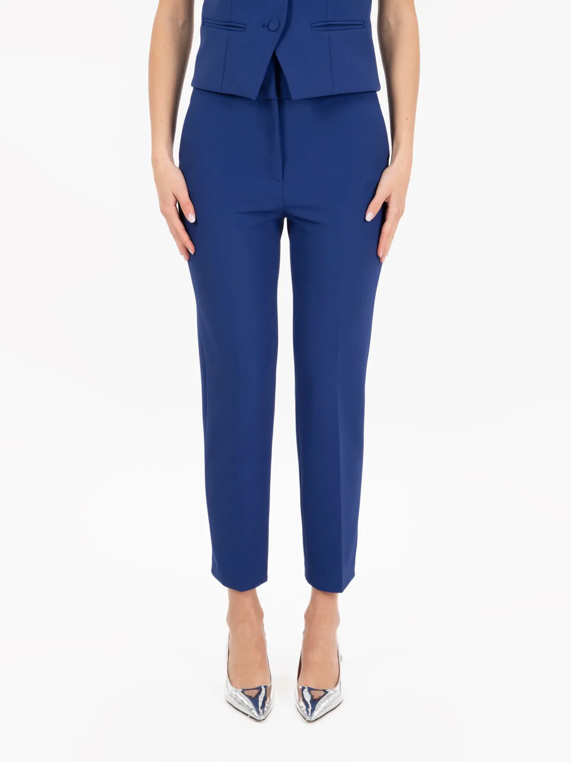 Pantaloni a sigaretta stretch ink blue