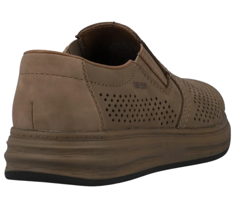 Pantofi casual, barbati, RIEKER, ANTISTRESS, B6355-64 maro, piele naturala