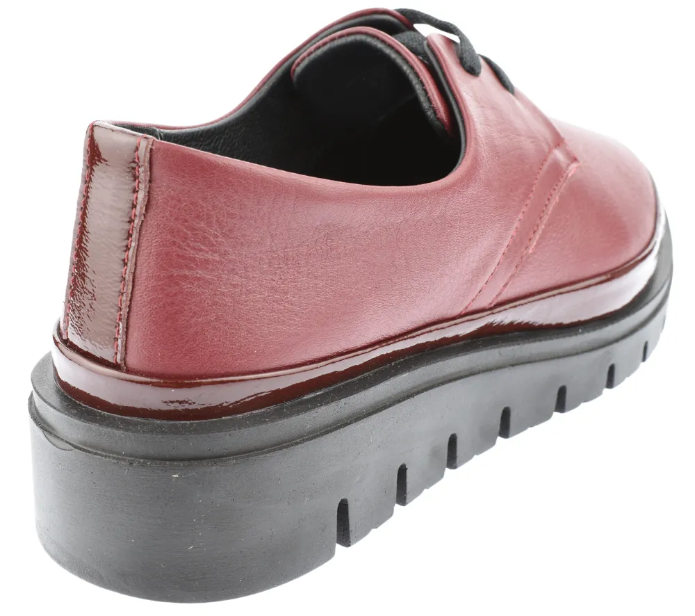 Pantofi casual, dama, ANNA VIOTTI, 3000-12N bordo, piele naturala