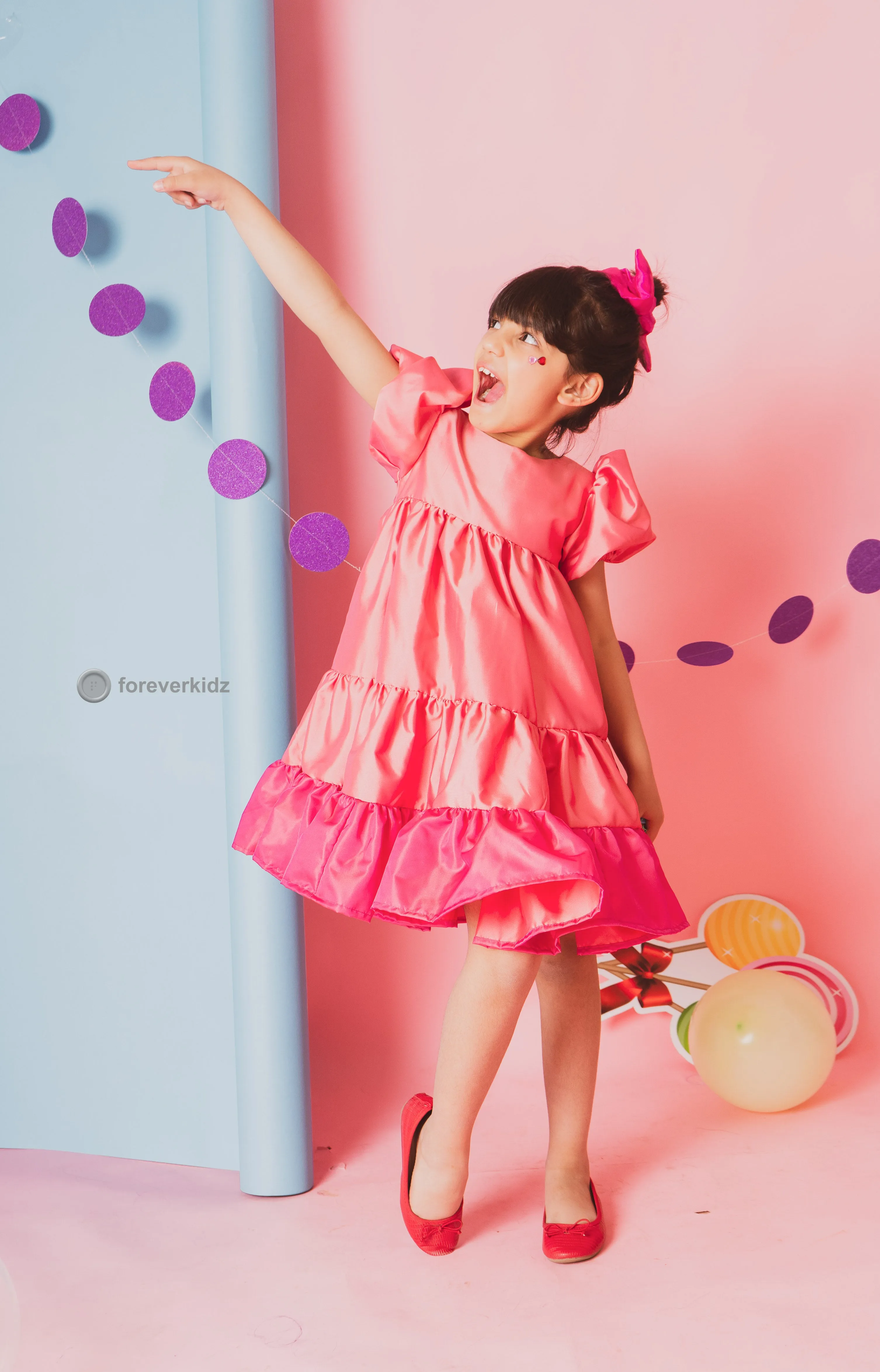 Peach Macaron Frilly Dress