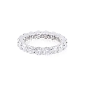 PLATINUM SHARED PRONG DIAMOND ETERNITY BAND 3.60CTW