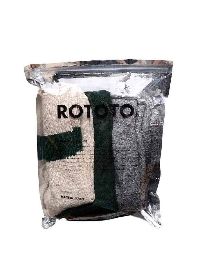 Rototo Rototo Special Trio Socks Green