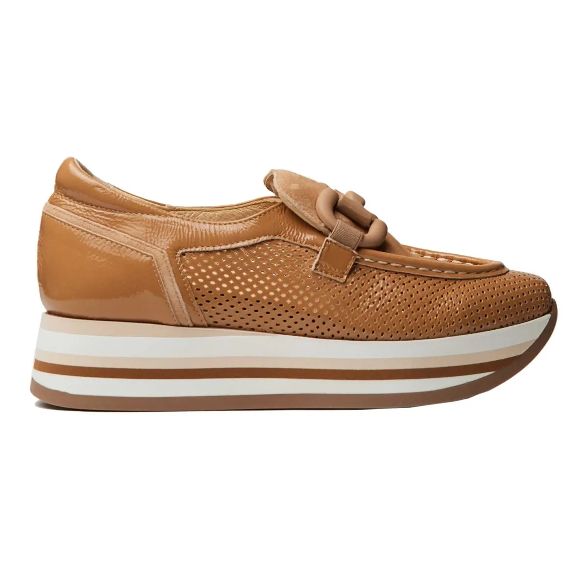 Softwaves Women's Clarice Noisette Tan Patent Leather