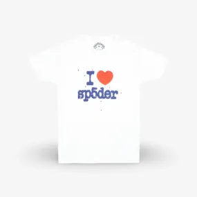 Sp5der 'Souvenir / I Love' Baby Tee White SS24