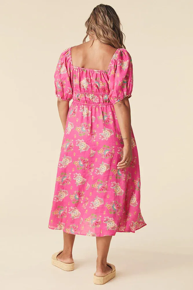 Spell SOLSTICE LINEN SOIREE DRESS - Rose