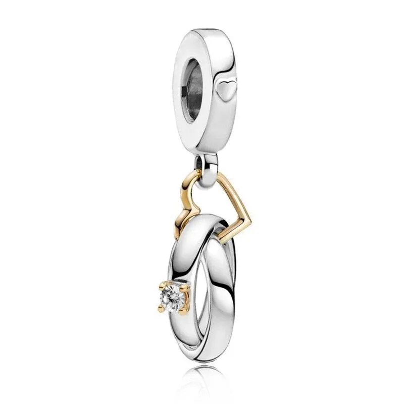 Sterling Silver Zircon Bead Charms For Women & Girls