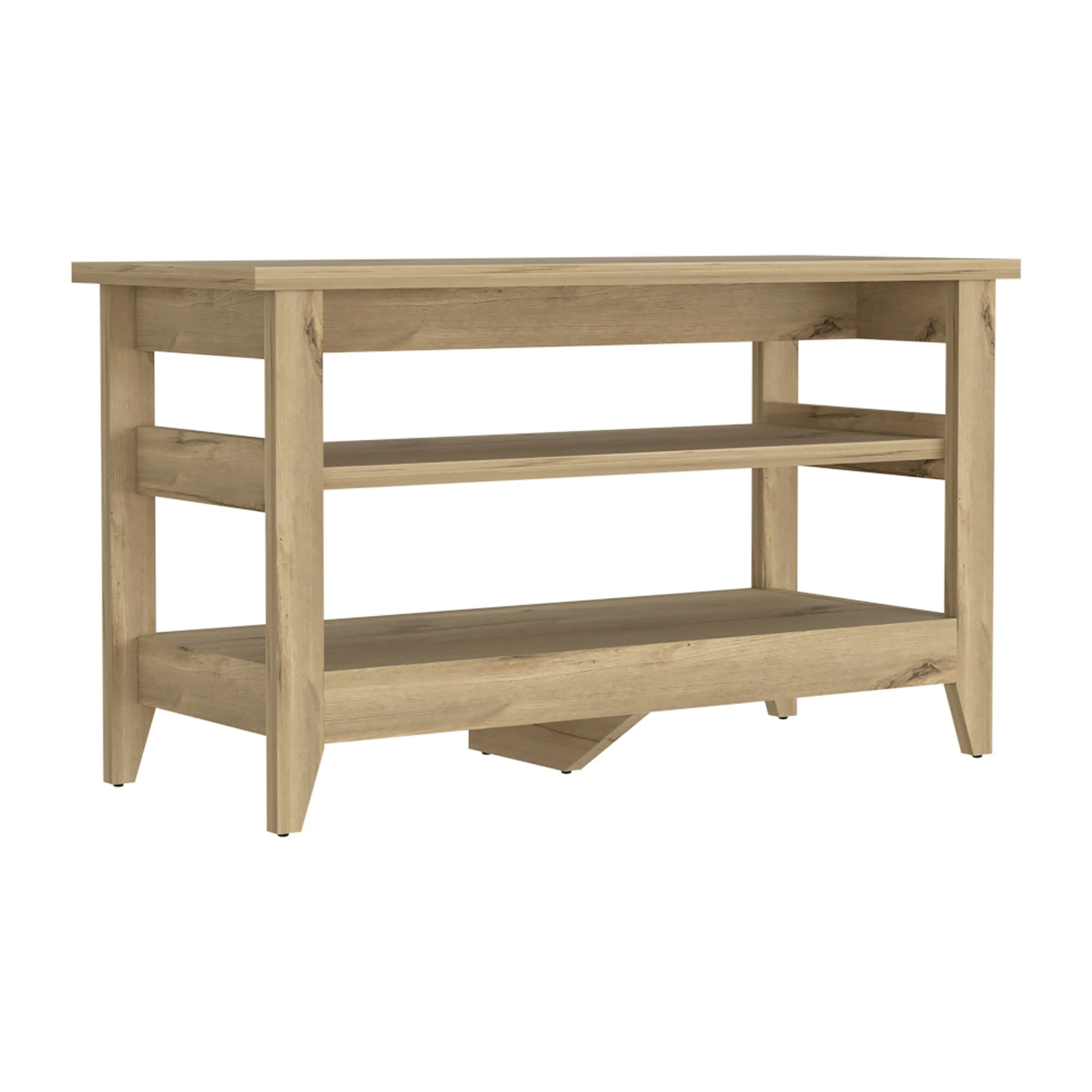 Storage Bench Susho Upper and Lower Shelf Light Oak