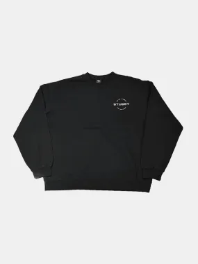 Stussy City Circle 50/50 Crew - Solid Black