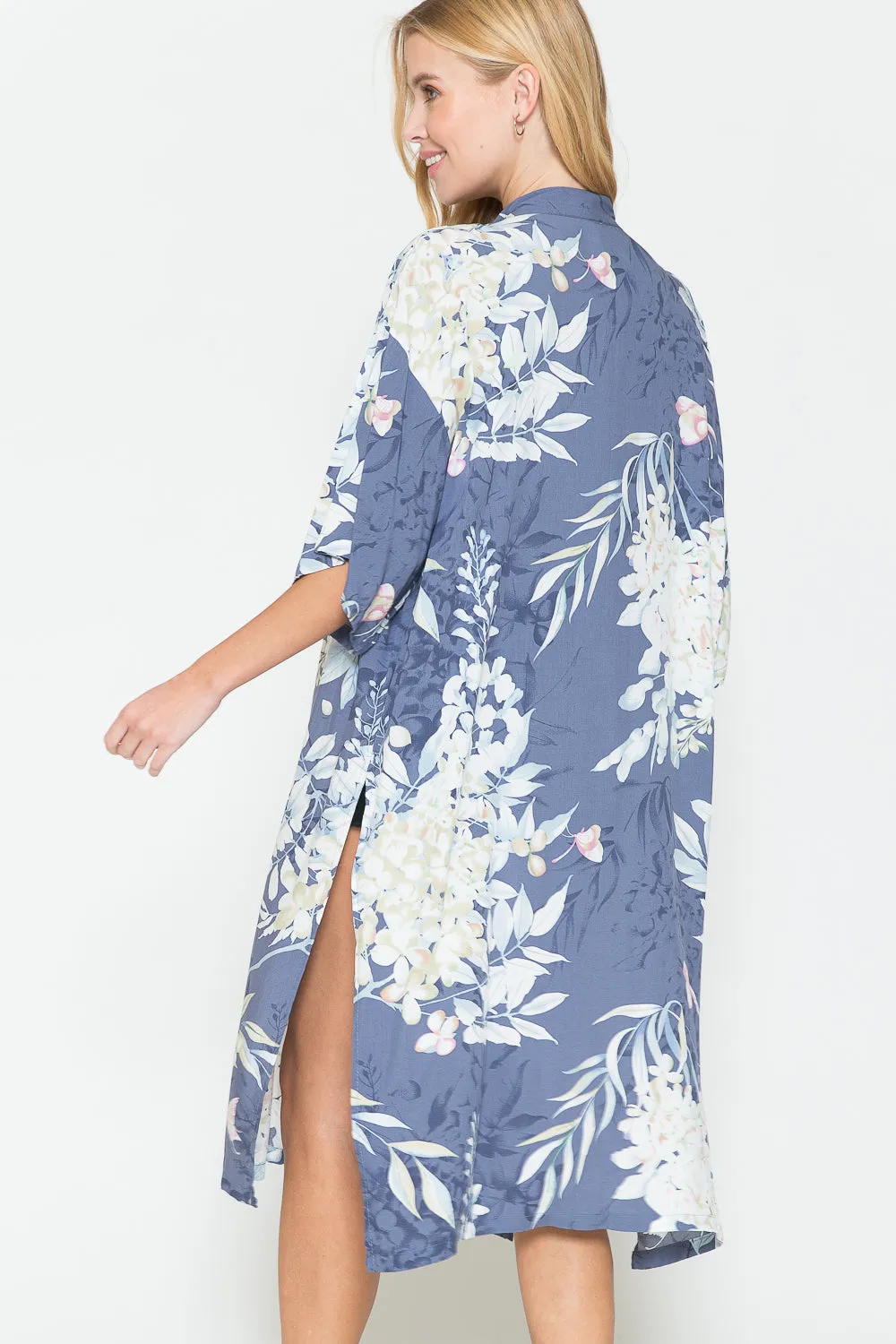 Sunset Vacation  Justin Taylor Botanical Print Split Beach Cover Up