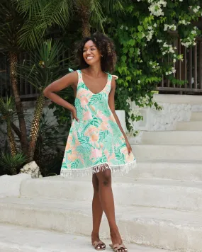 The Hawaii - Tie-Strap Mini Cotton Dress