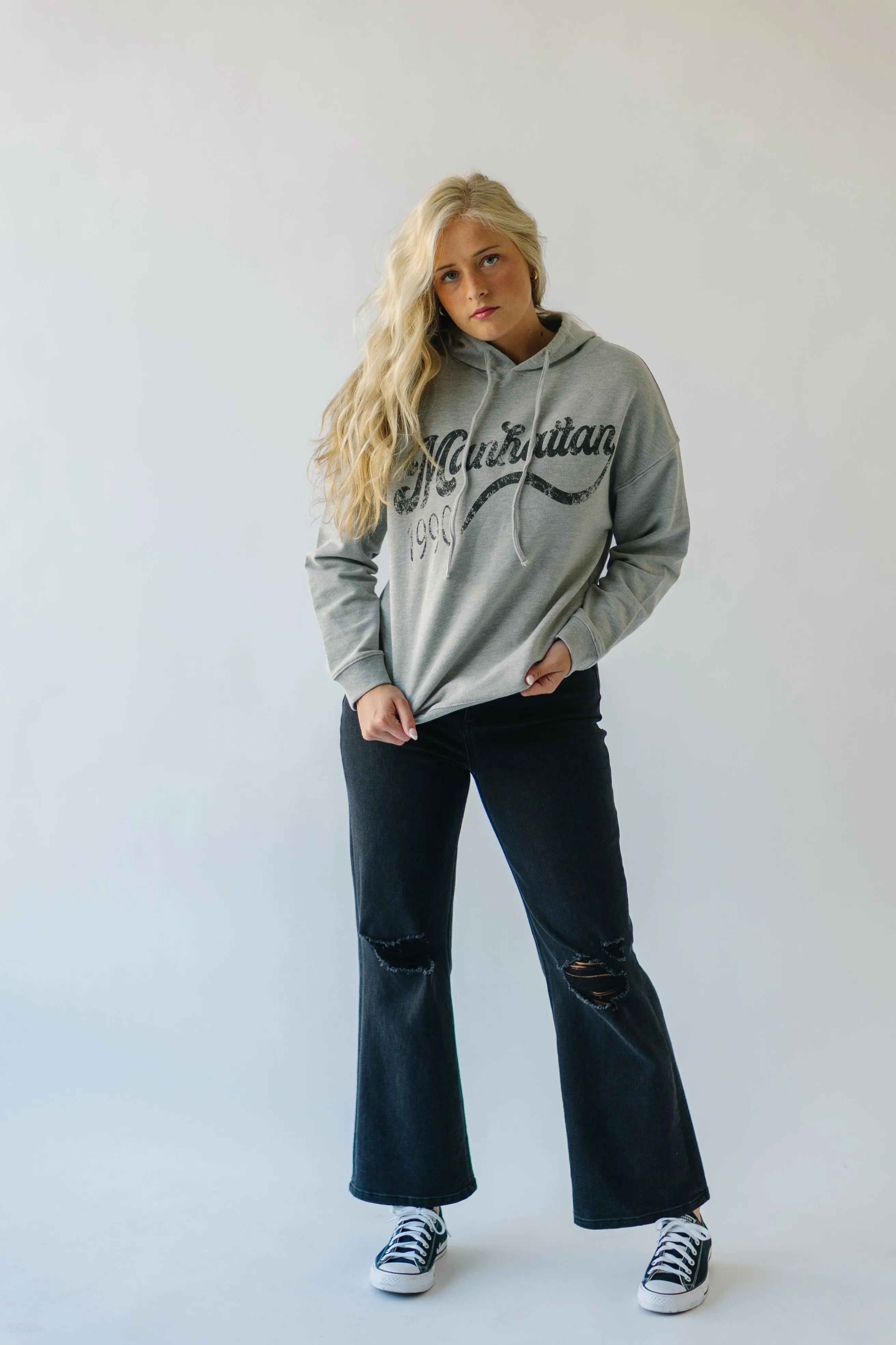 The Manhattan Hoodie in Heather Grey   Charcoal