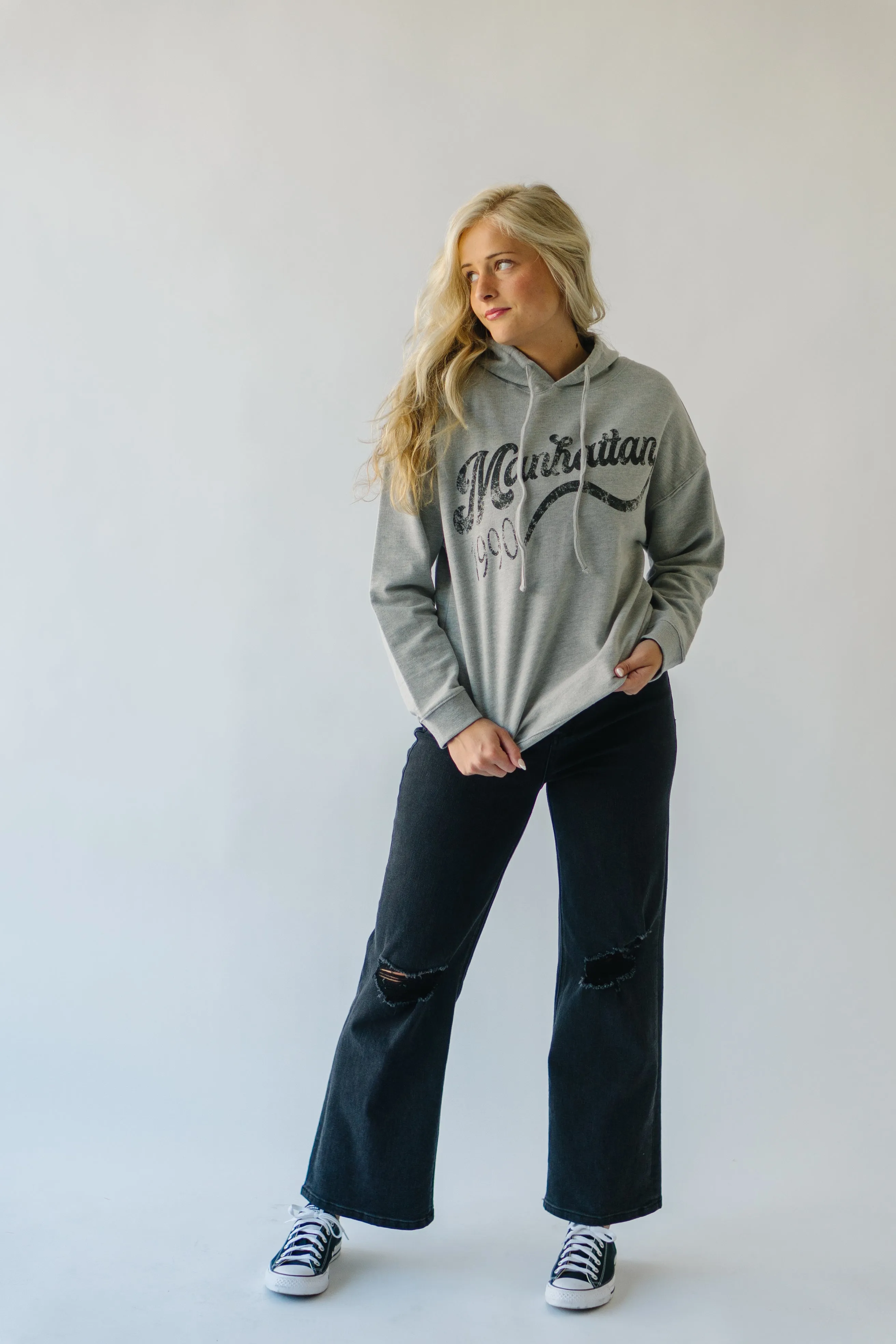 The Manhattan Hoodie in Heather Grey   Charcoal