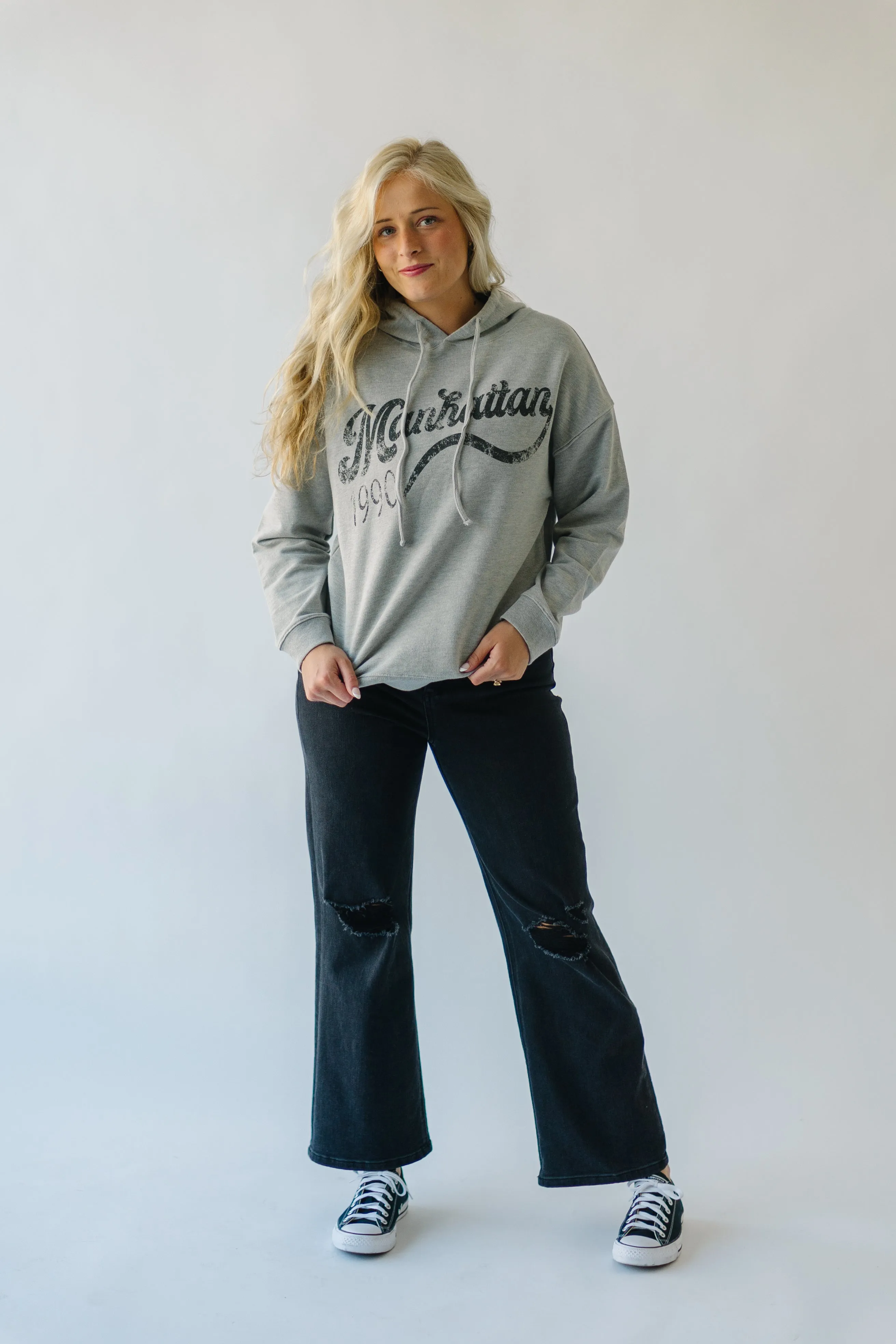 The Manhattan Hoodie in Heather Grey   Charcoal