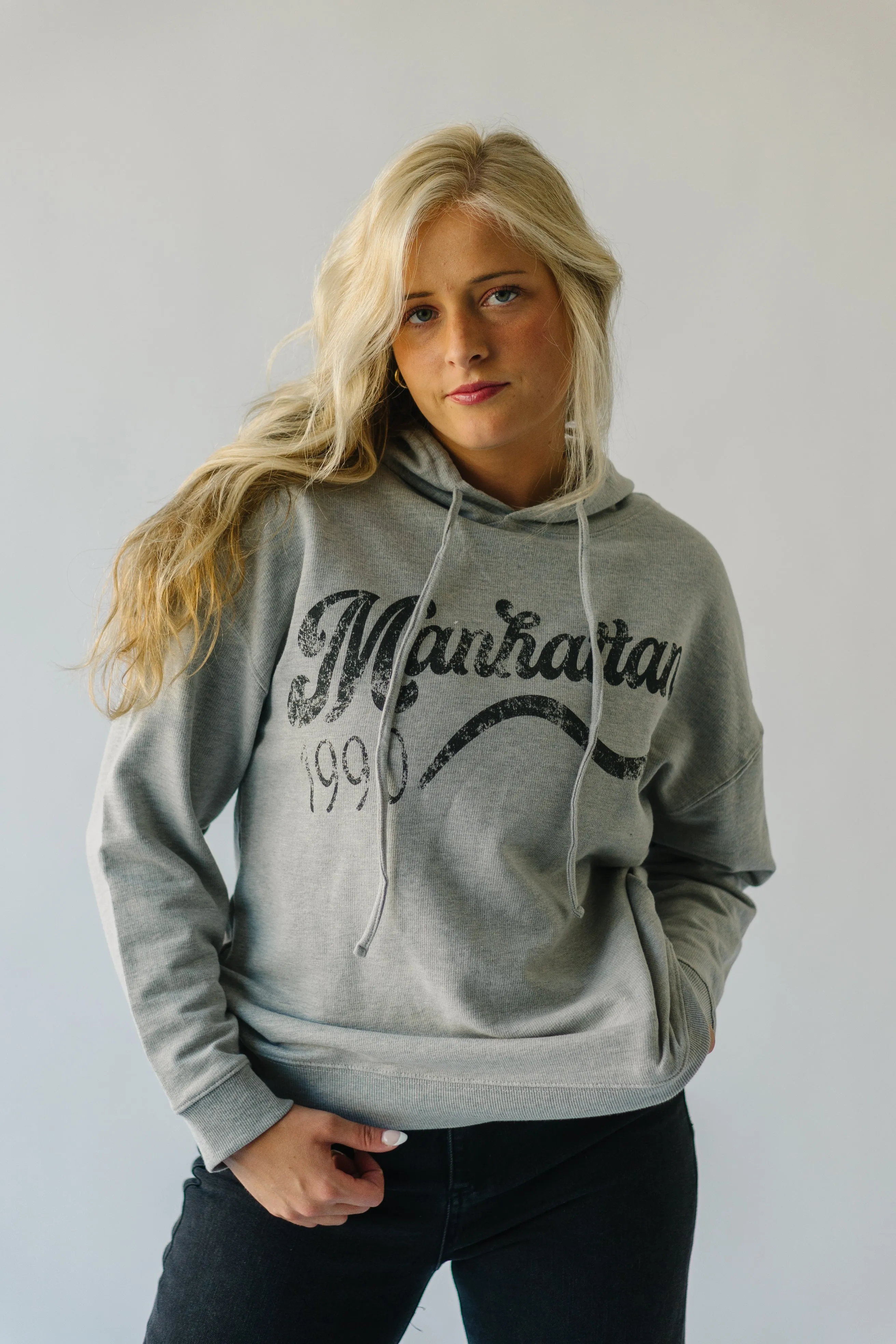 The Manhattan Hoodie in Heather Grey   Charcoal