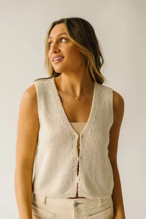 The Petrella Knit Vest in Beige