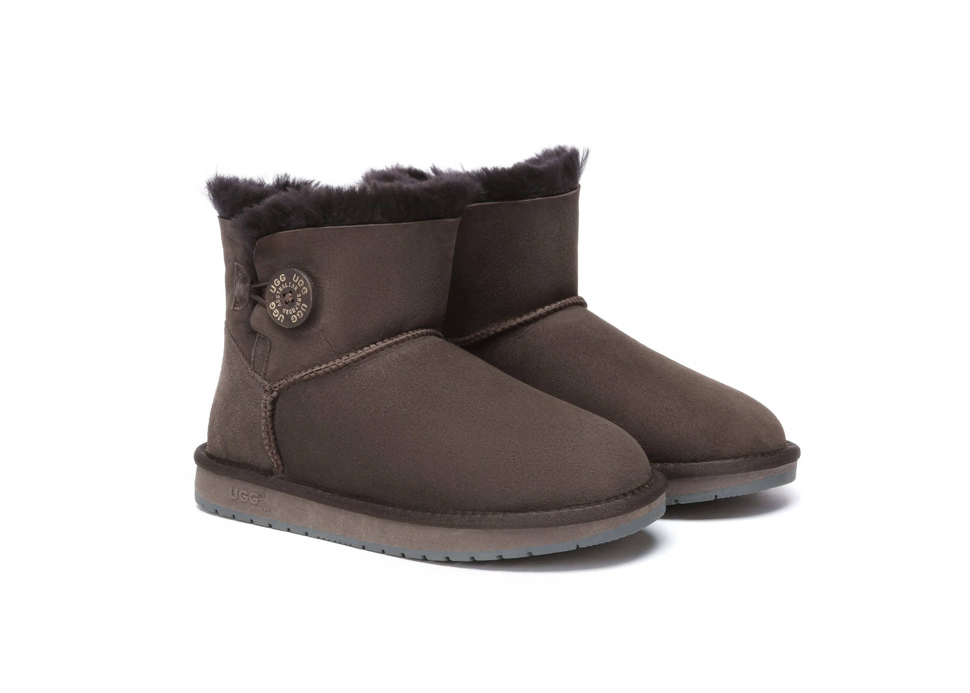 UGG Australian Shepherd Australia Premium Double Face Sheepskin Water Resistant Mini Button Boots