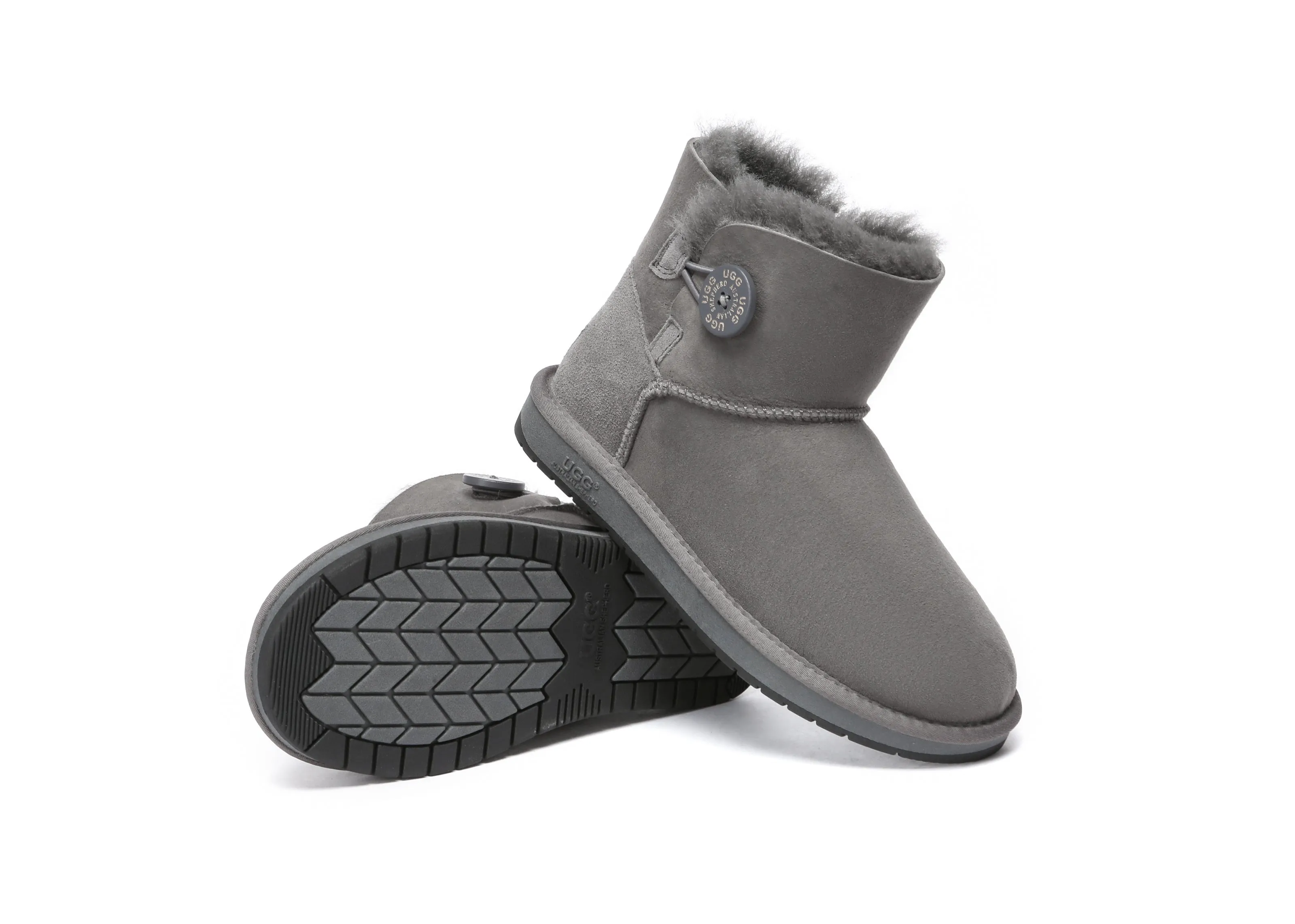 UGG Australian Shepherd Australia Premium Double Face Sheepskin Water Resistant Mini Button Boots