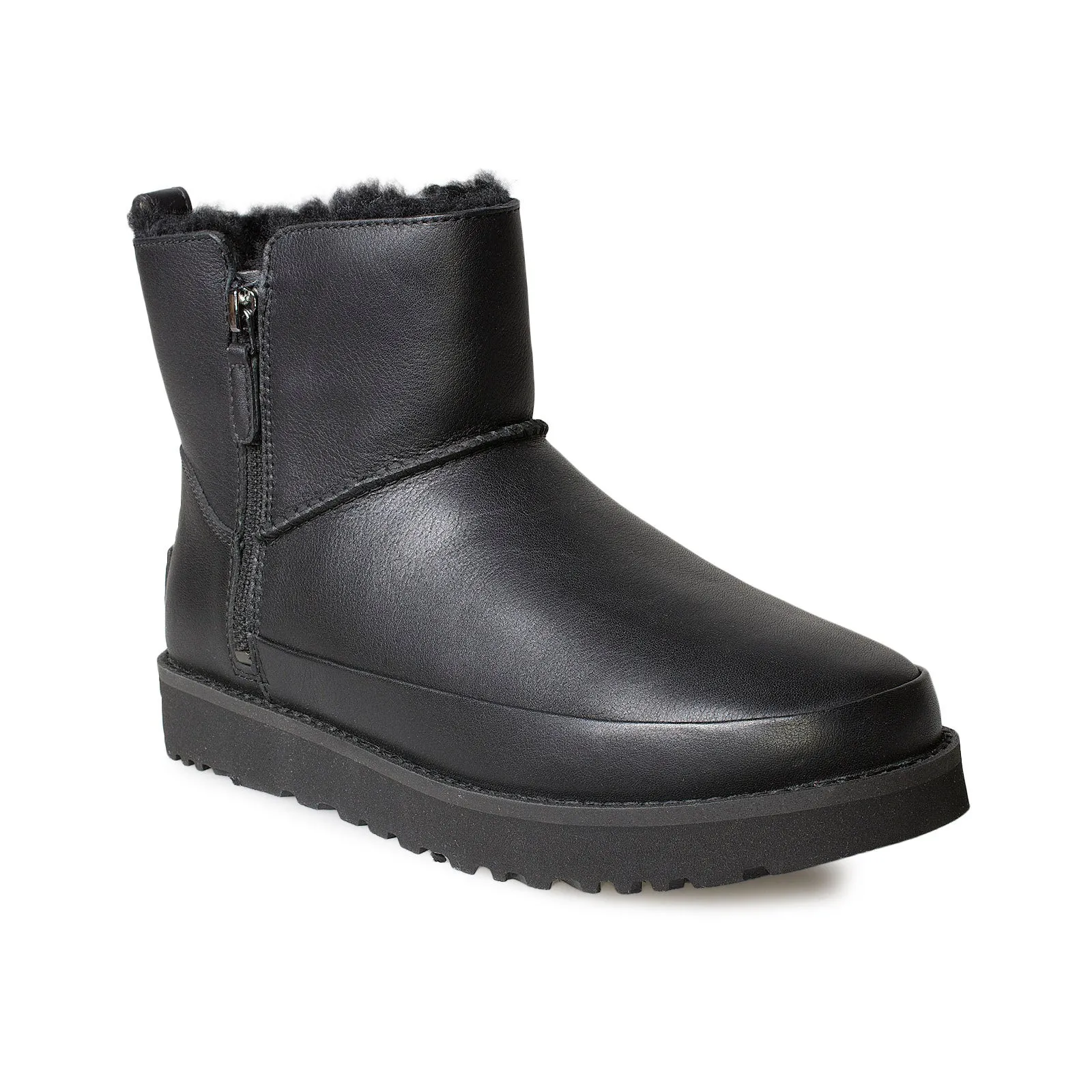 UGG Classic Zip Mini Black Boots - Women's