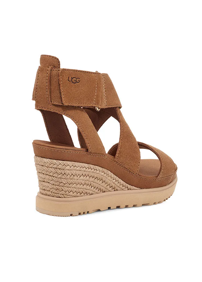 UGG Ileana Ankle Wedge Sandal - Chestnut