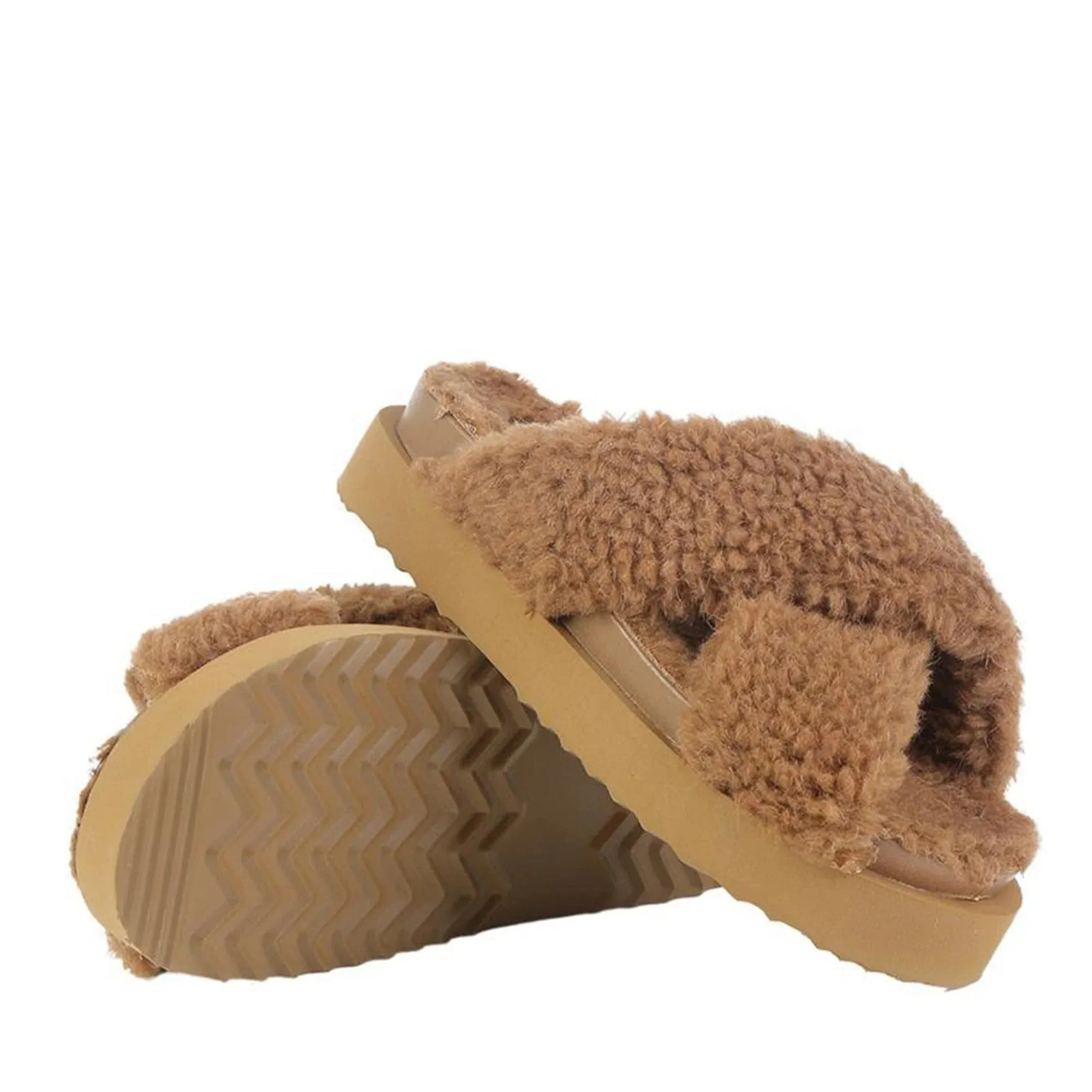 UGG Iris Fluffy Platform Slides