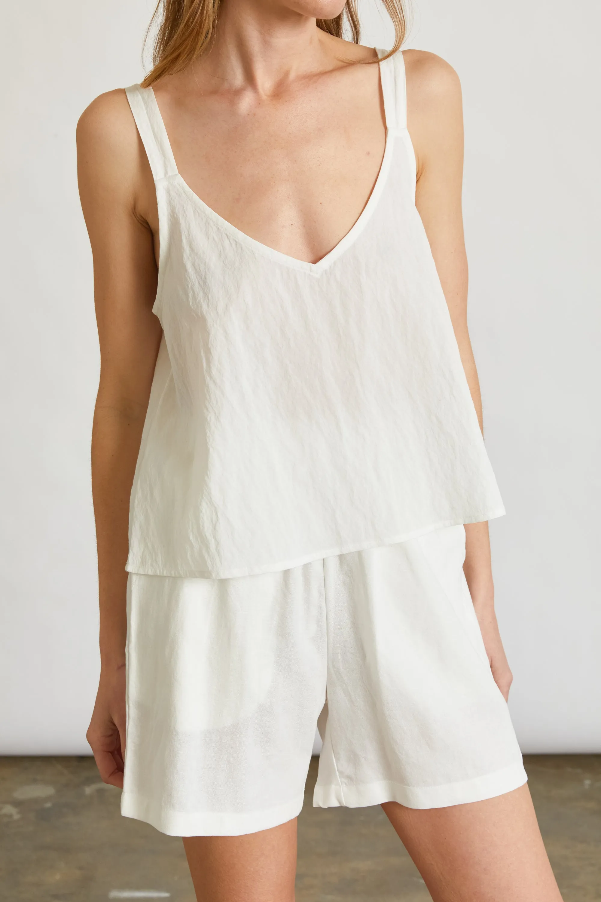 V Neck Linen Top