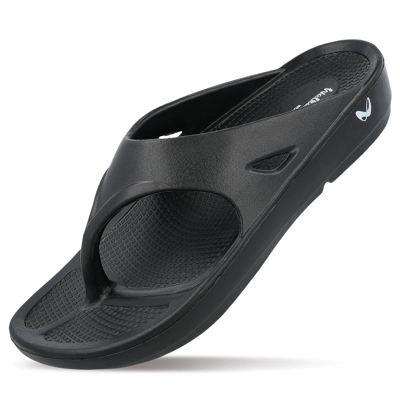 Walkaroo Men Solid Thong Flip-Flop  - WC4241 Black