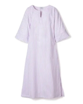 Women's Lavender French Ticking Caftan