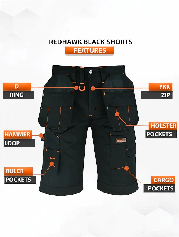 WrightFits Men Cargo Redhawk Pro Work Shorts