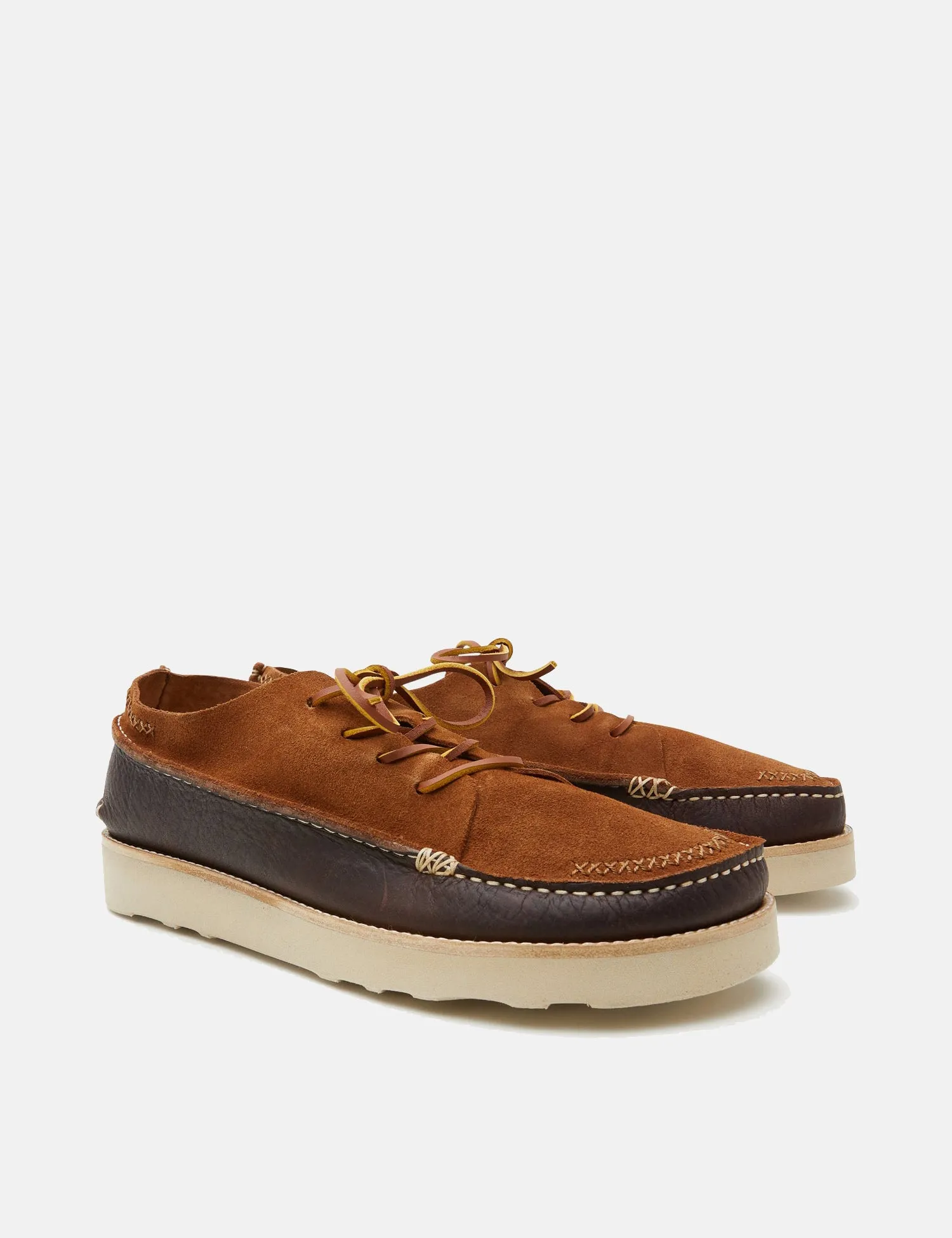 Yogi x Universal Works Finn Suede/Tumbled Leather - Cola/Dark Brown